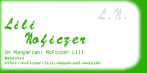 lili noficzer business card